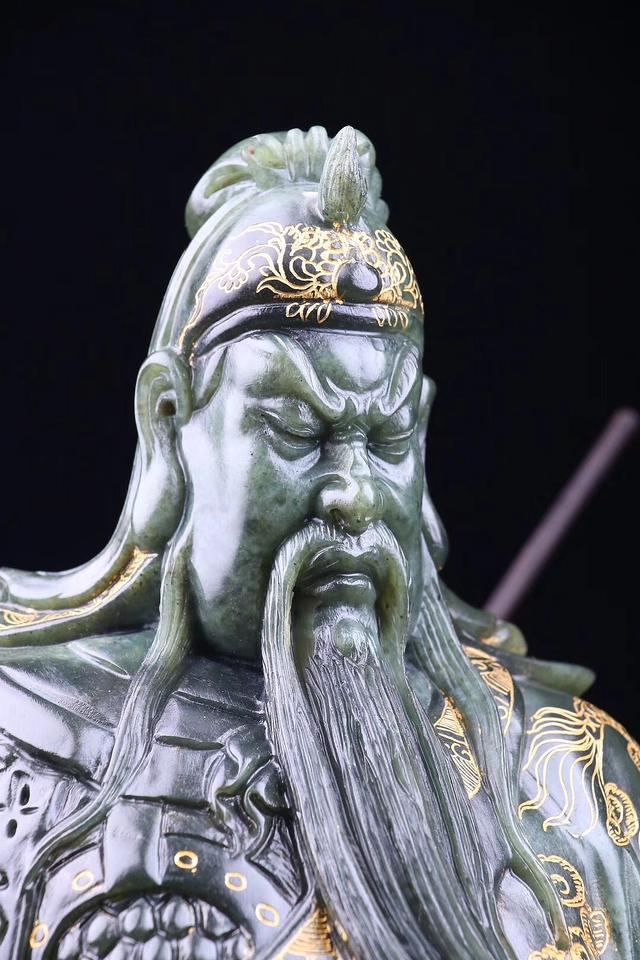 丹东绿石 霸气关公