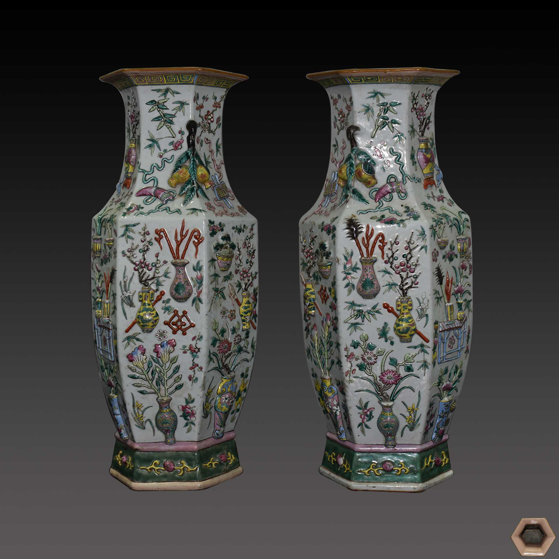 博古图六凌花瓶的收藏价值及其寓意