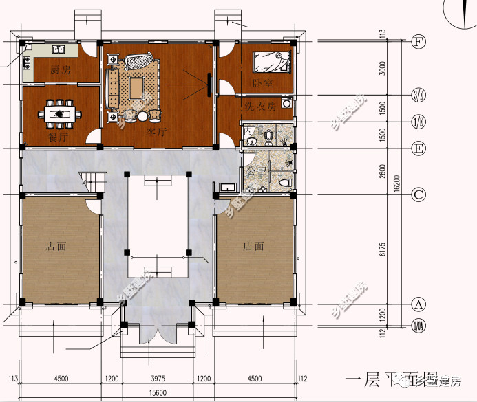 04平方米占地尺寸:15.60×16.