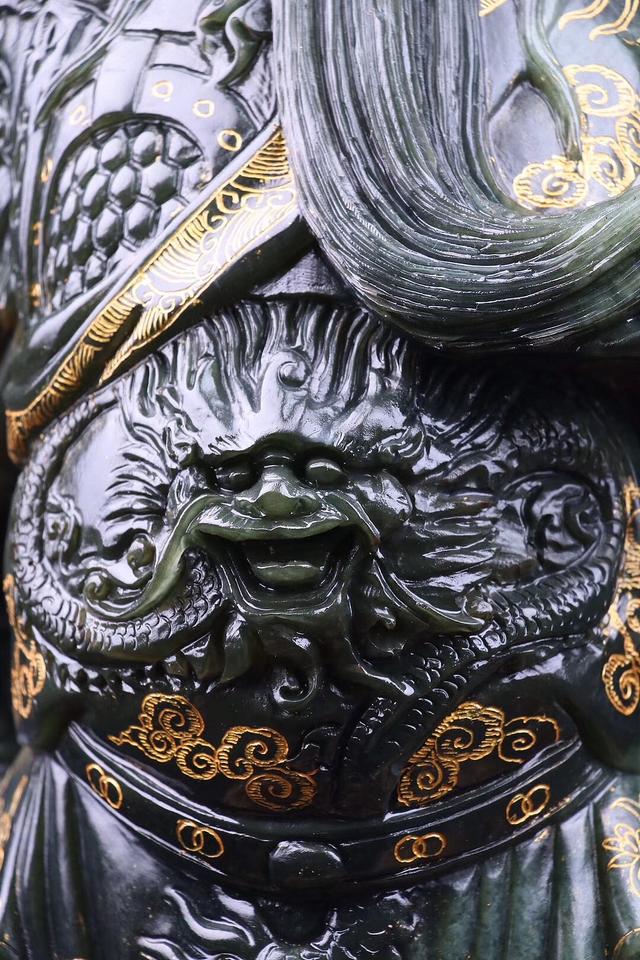 丹东绿石 霸气关公