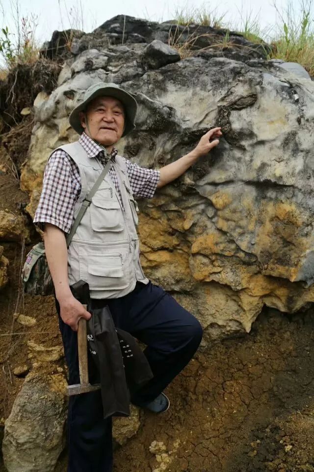 滇西龙陵县黄龙玉研究命名者,地质学专家张家志与其夫人王琼芬(岩矿