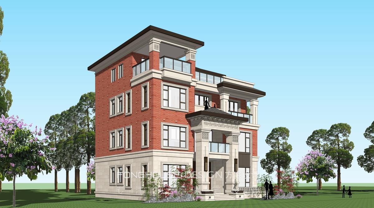 方宅原创作品2——福建地区4层自建房别墅设计