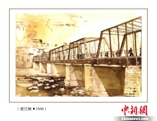 中山桥绘画作品图片图片