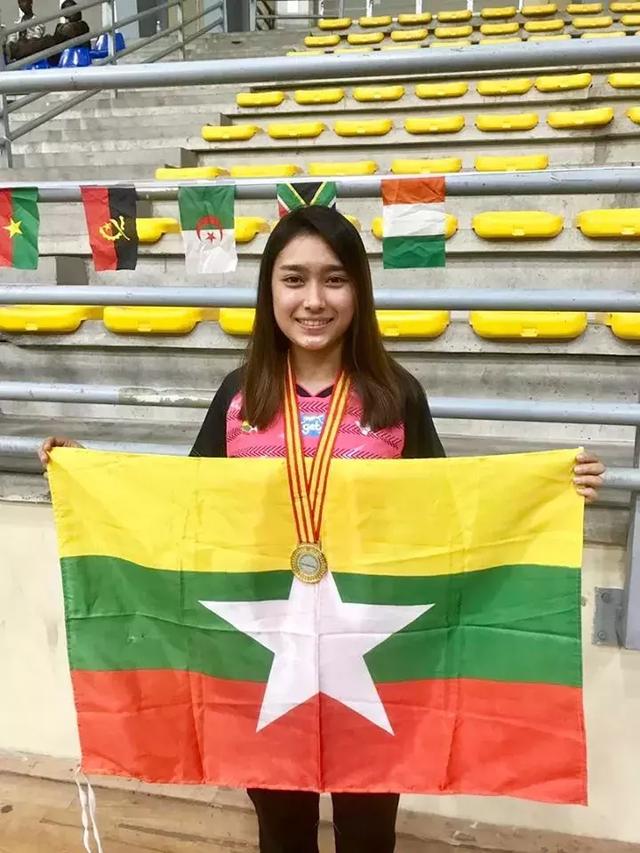 优秀拥有天使般面孔的缅甸美女运动员再次夺冠