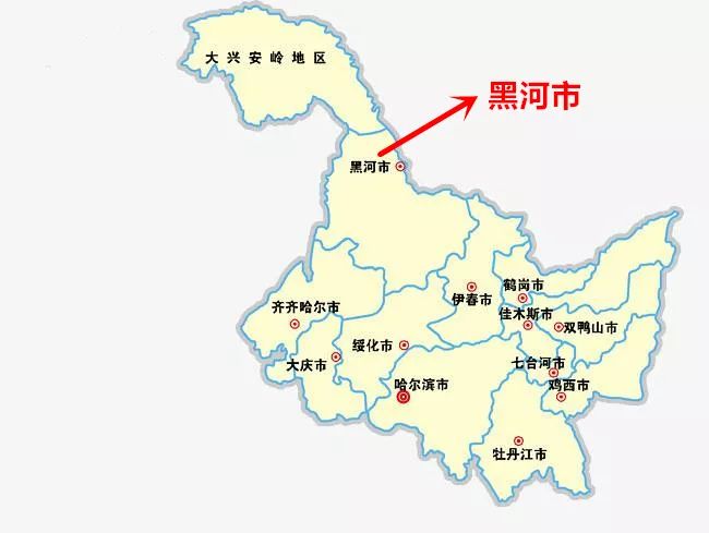 黑河地区地图图片