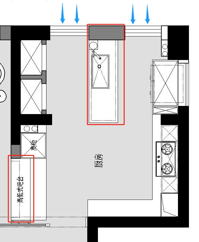 廚房面積太小,空間太過侷促