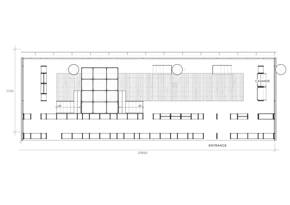平面图▲展柜展示设计项目信息——项目名称:room概念商店建筑师