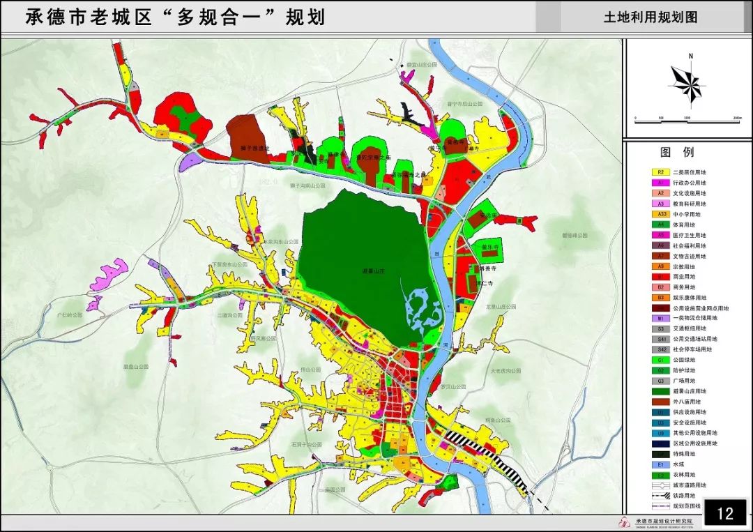 规划范围为承德市老城区,北起上二道河子,南至半壁山大桥,东到磐锤峰