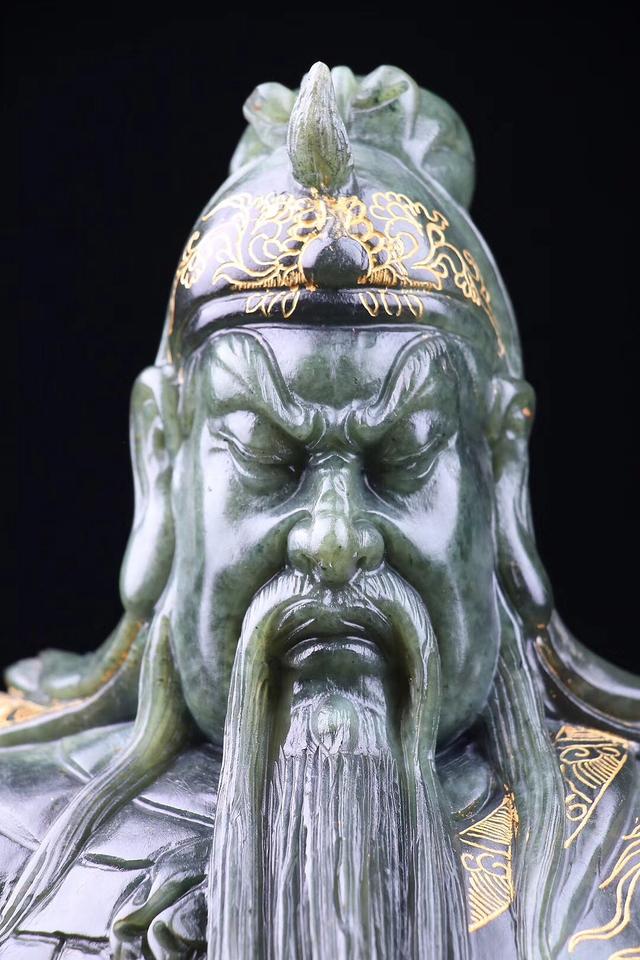 丹东绿石 霸气关公