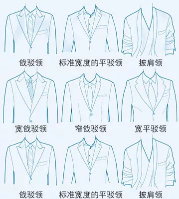 西装衬衫领型分类图片