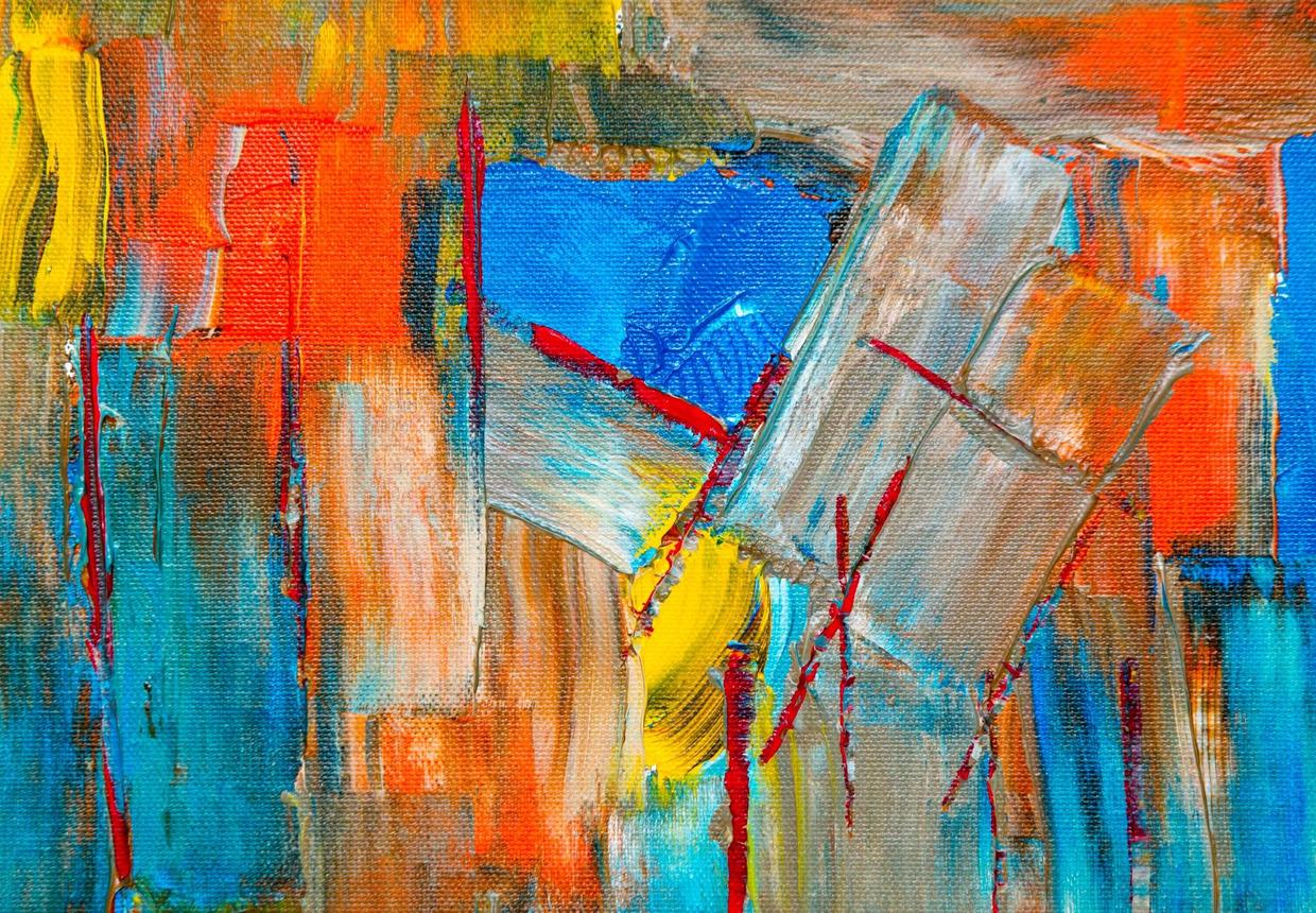 「ppt素材」 70幅油画的抽象涂鸦背景图片_公子