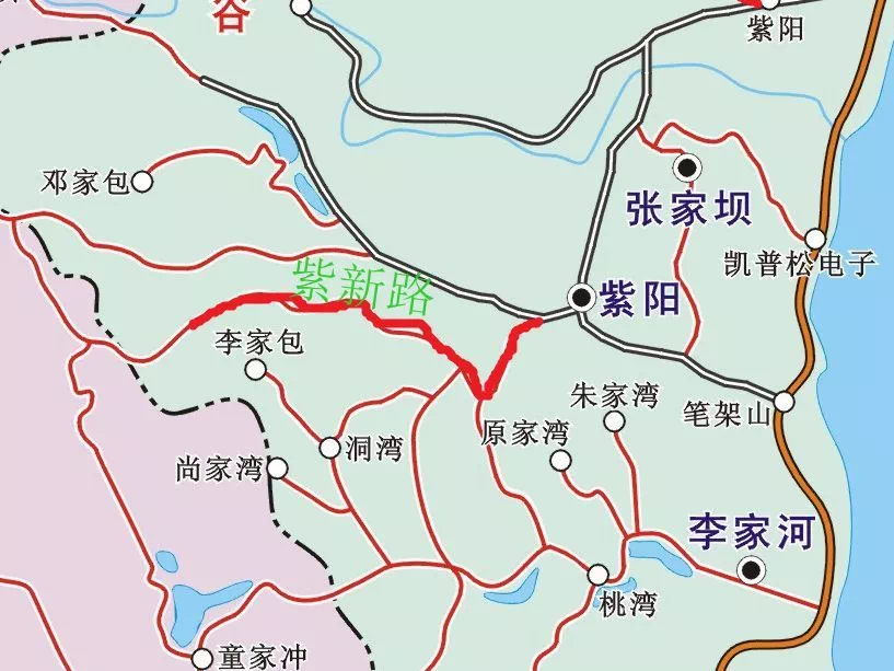 28公里,紫阳至牛扎坪道路22公里,新建紫阳消防至牛扎坪道路3