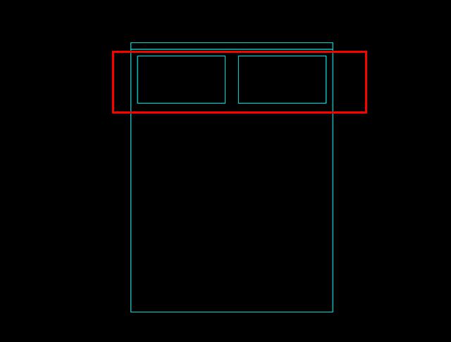 双人床CAD怎么画图片
