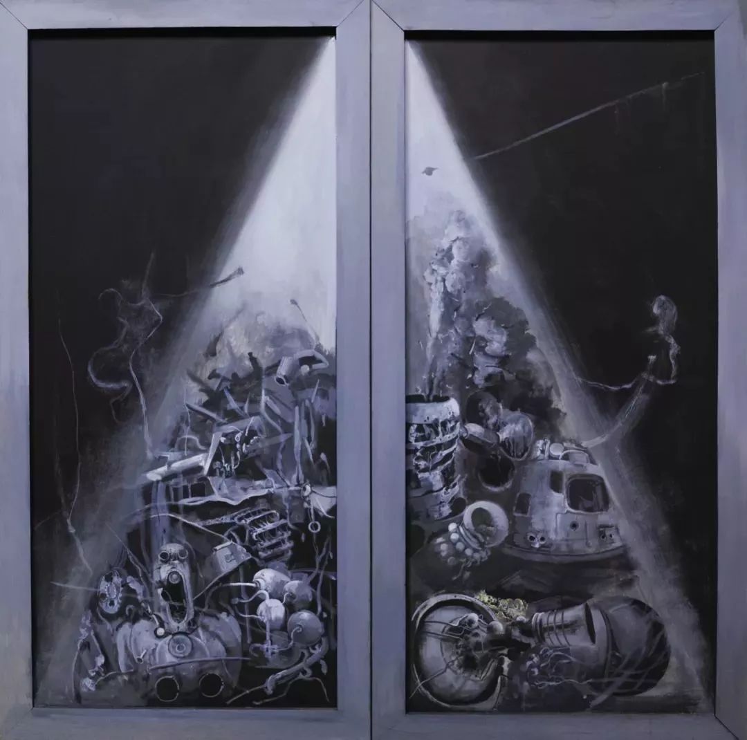 (front)梁昊鹏 liang haopeng2017-2019181 x 364cm木板油画oil on