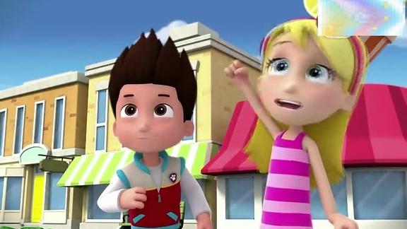 汪汪队雅丽开风帆冲浪板飞上空中天天立刻救援阿奇吓的不敢看