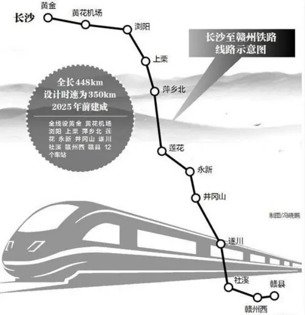 井冈山高铁规划图图片