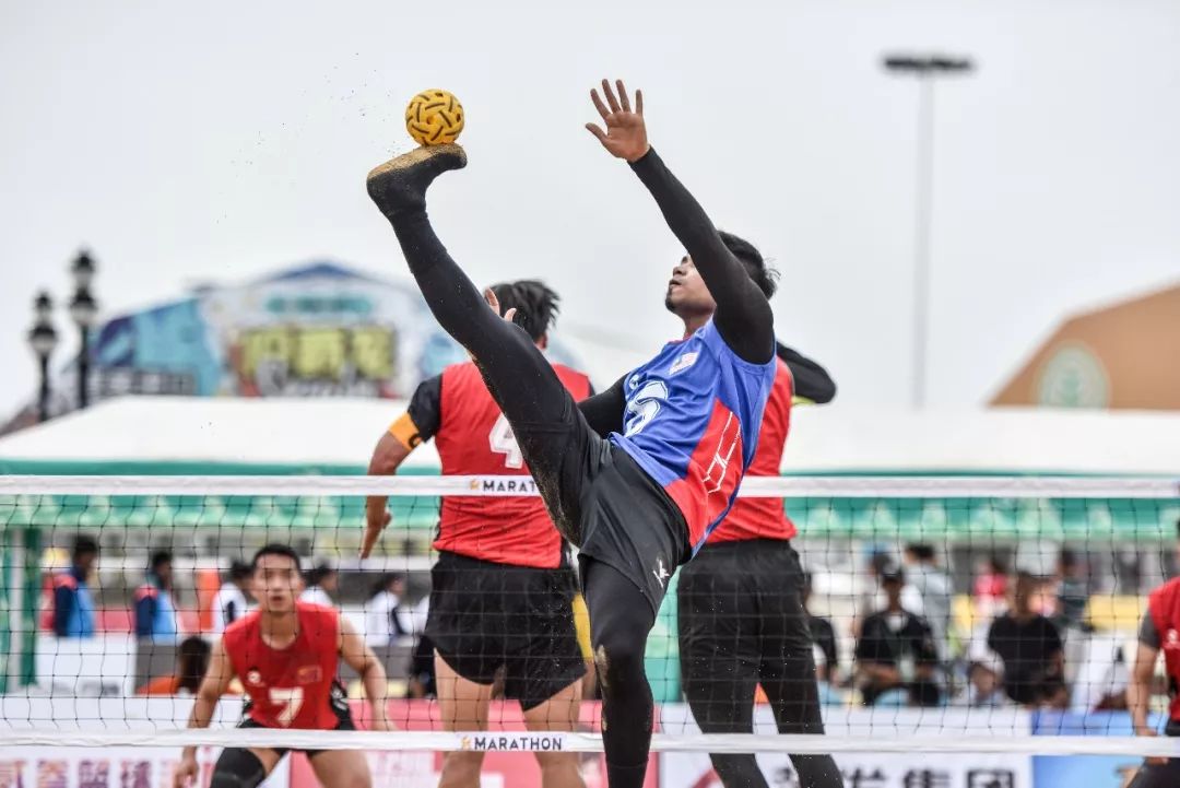倒挂金钩凌空弹射丨2019年亚洲沙滩藤球锦标赛开幕