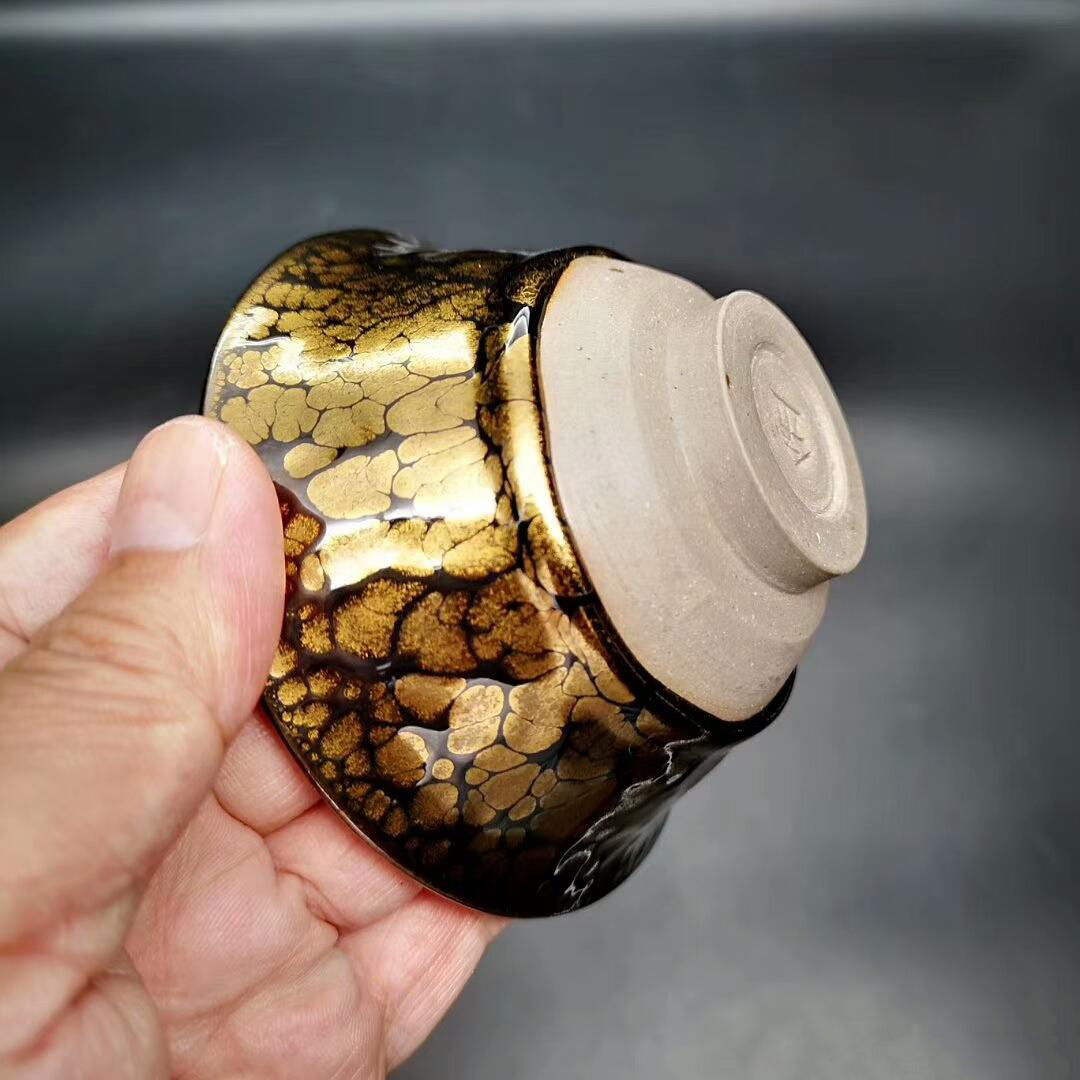 「省级非遗传承人」黄美金作品--金油滴建盏