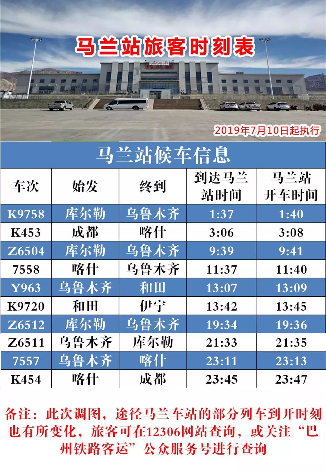 今起新疆铁路第九次调图与你有关的变化点都在这里啦