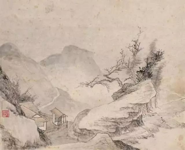 浙江老教授顾坤伯课徒稿:山石树木画法