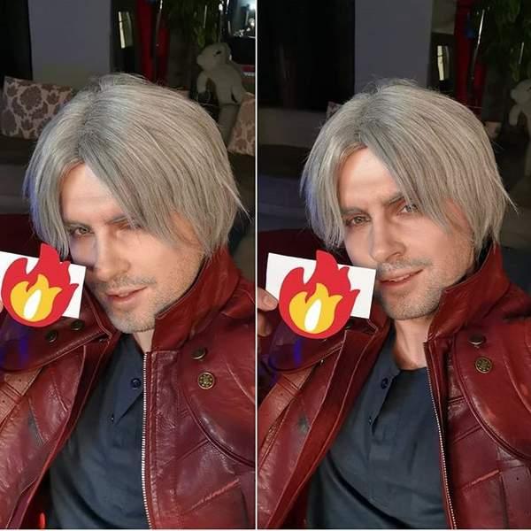 俄罗斯帅哥cos鬼泣5但丁大秀胸肌姿势帅气迷人