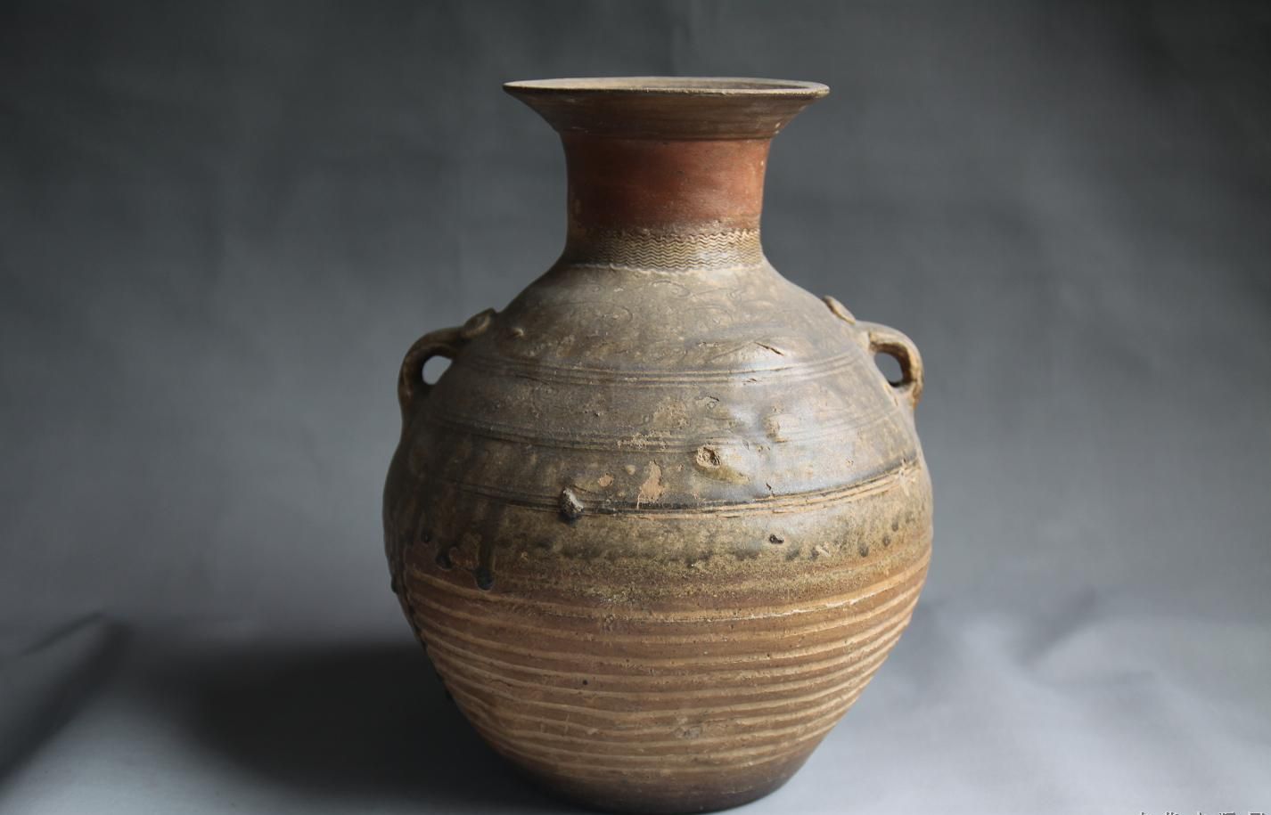 高古陶瓷藏品——东汉青瓷双系罐