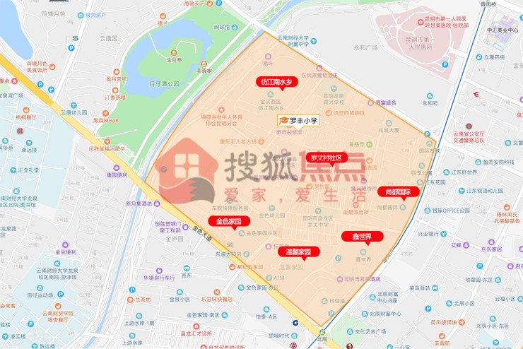 昆明盘龙区小学汇总内附划片图对口中学收藏