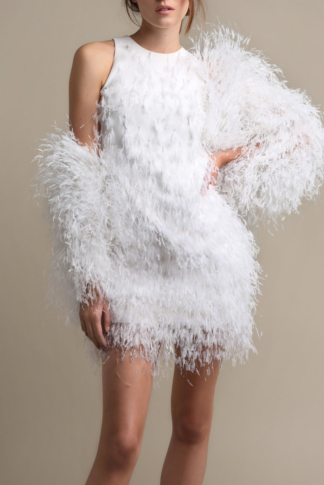 202021秋冬女装工艺趋势鸵鸟羽毛