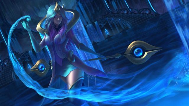 lol同人画师分享以火水光等元素创作的大元素使拉克丝