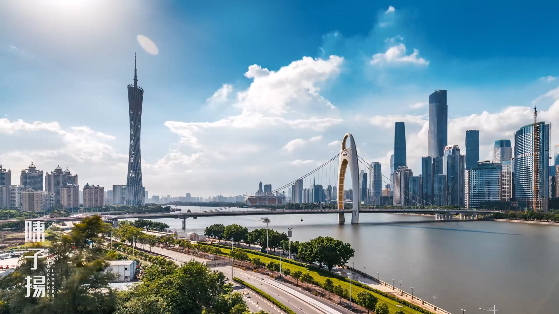 航拍南国之城广州粤食之乡购物天堂文化交汇之地