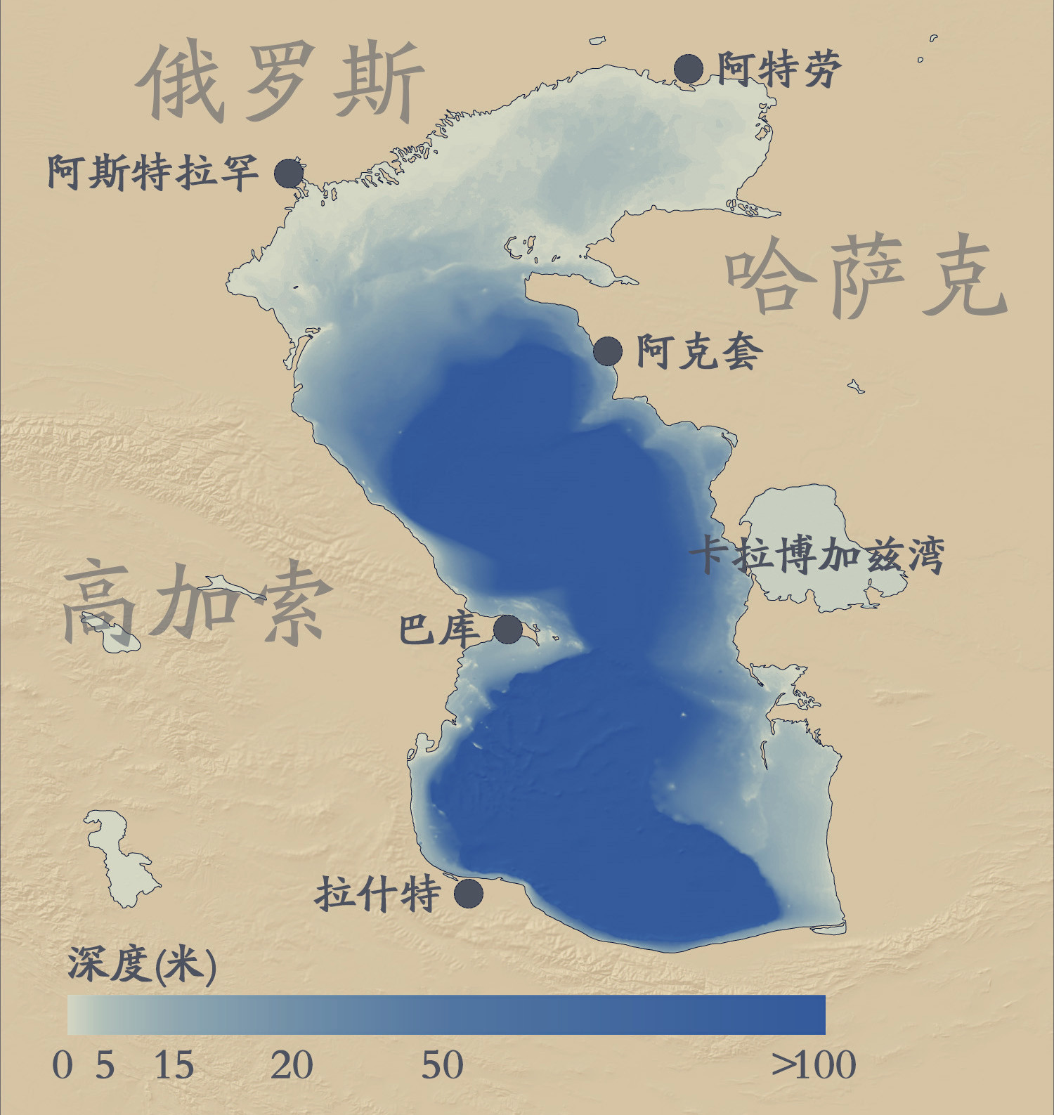 原创地图看世界里海既不是海也不是湖而是具有特殊法律地位的水体