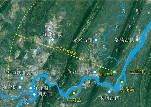 作为江北"都市后花园"的五宝镇,还拥有着便利的交通条件.