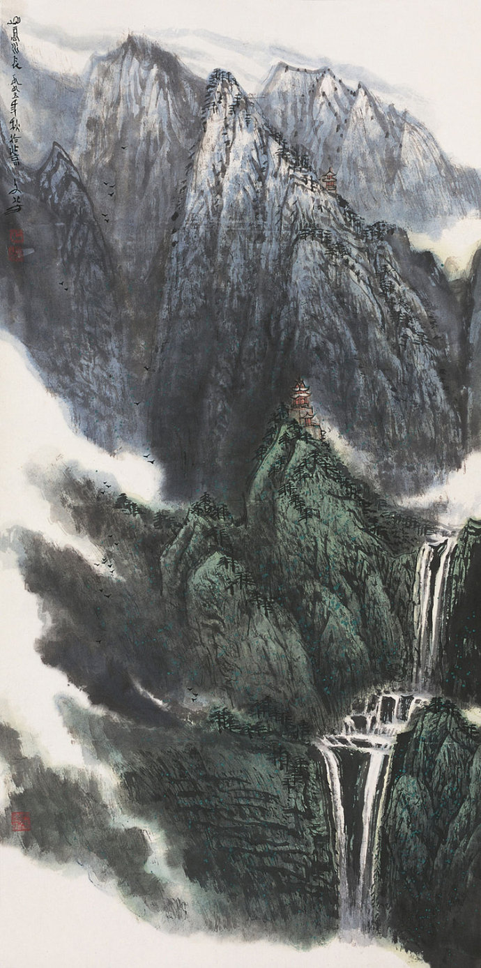 当代著名画家王文芳山水画作品赏析