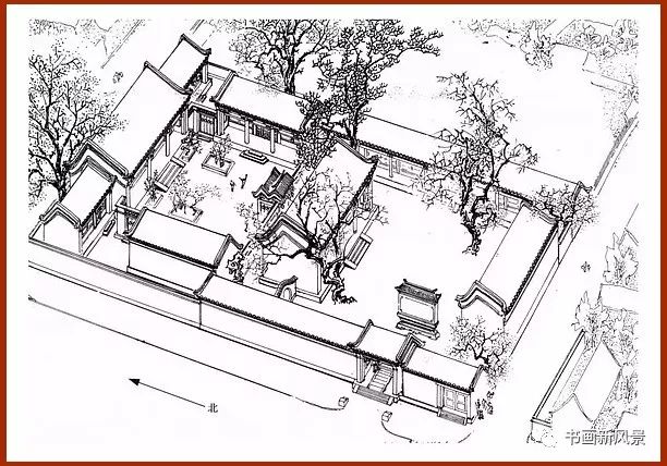 京派建筑手绘图图片