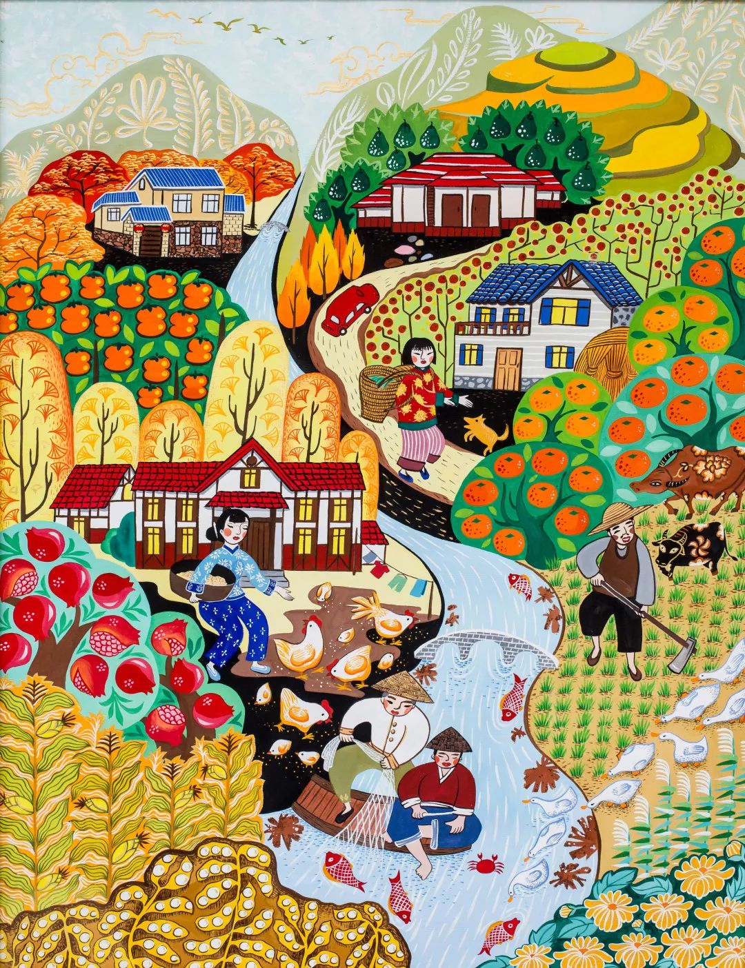 农民画精品创作 | 二十四节气系列,邀您同赏_黄竹青