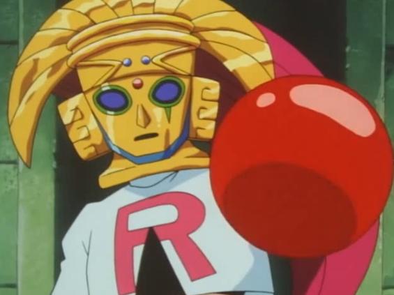 《大嘴蝠对抗假面女王武藏,遗迹之战》中,本集出现的黄金面具和锡杖