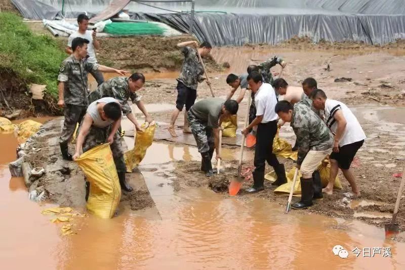 洪灾来袭民兵应急队伍冲锋在前显身手