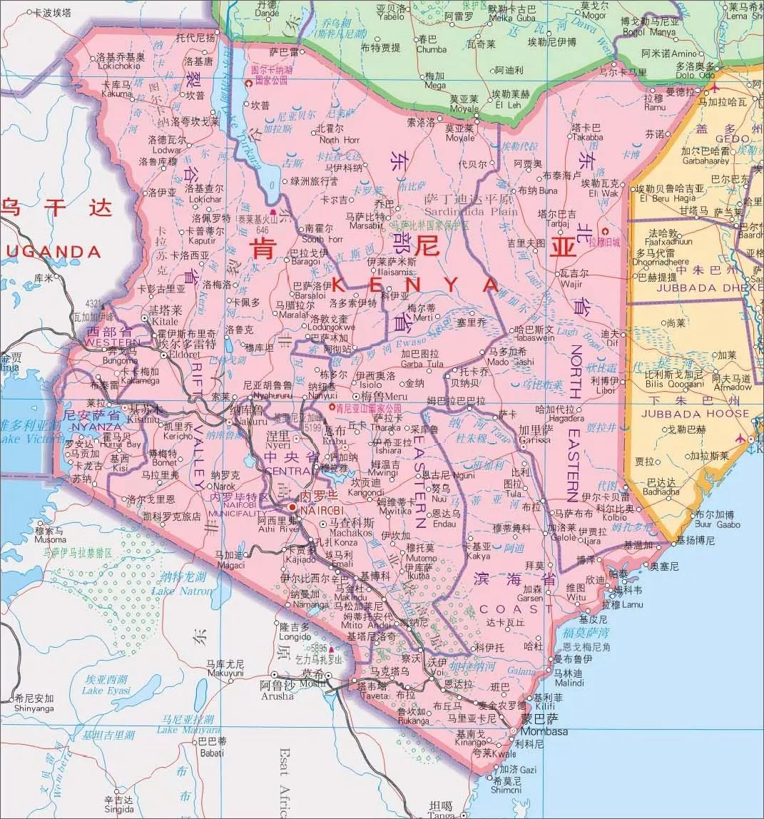 肯尼亚的地理位置图片