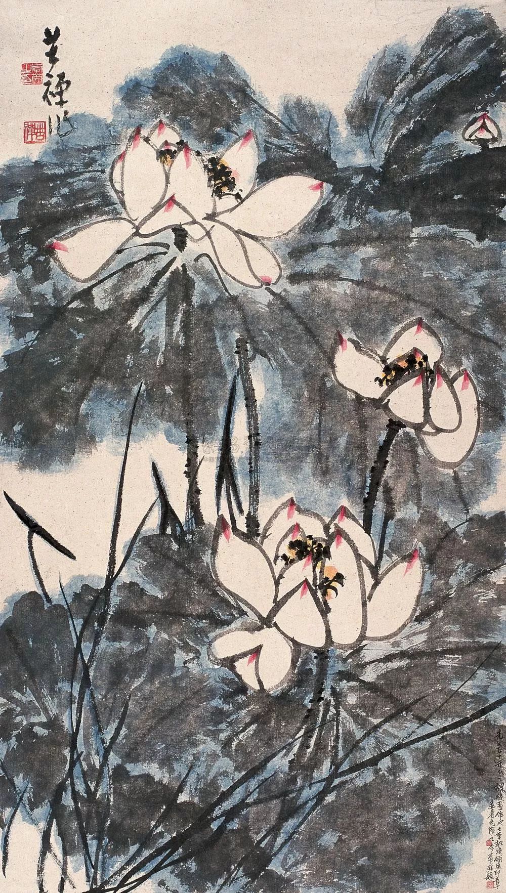 陆俨少的作品很像斑驳的石花,像拓片,所以金石的意味我们要从广义的