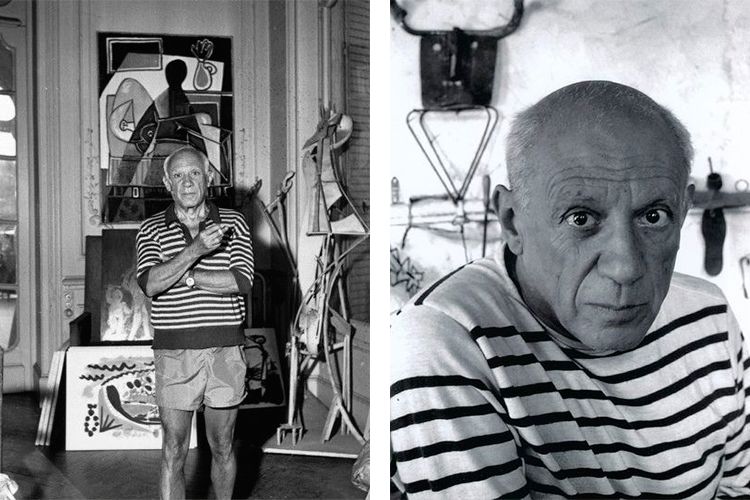 毕加索爱各式breton shirts