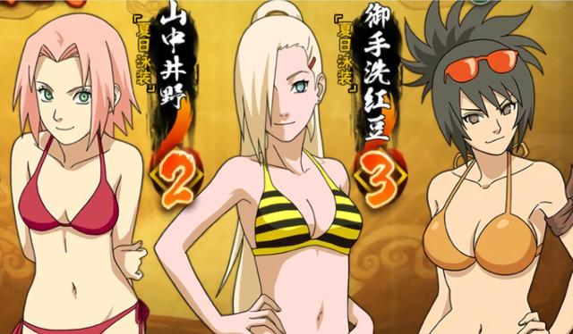 原创火影手游:泳装颜值评级,小楠s级纲手ss级,而她唯一sss级