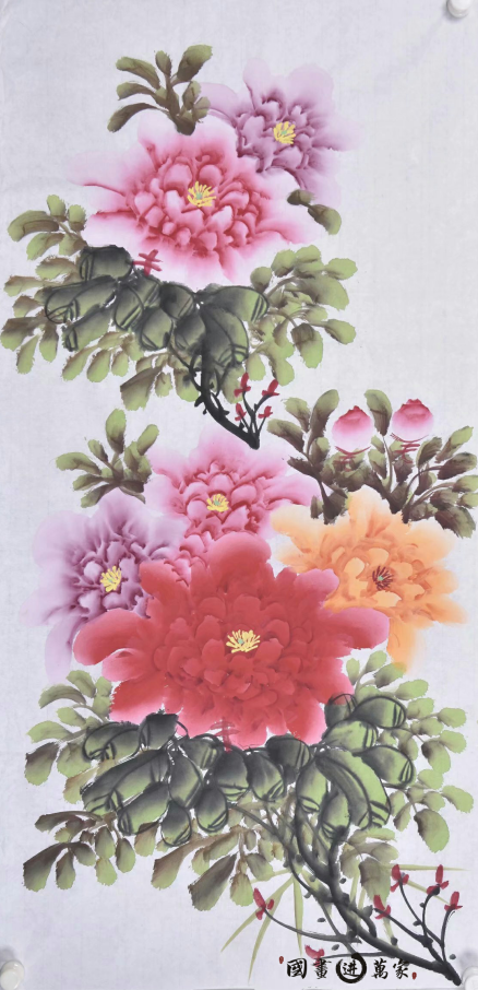 绝美的手绘国画牡丹究竟有多美