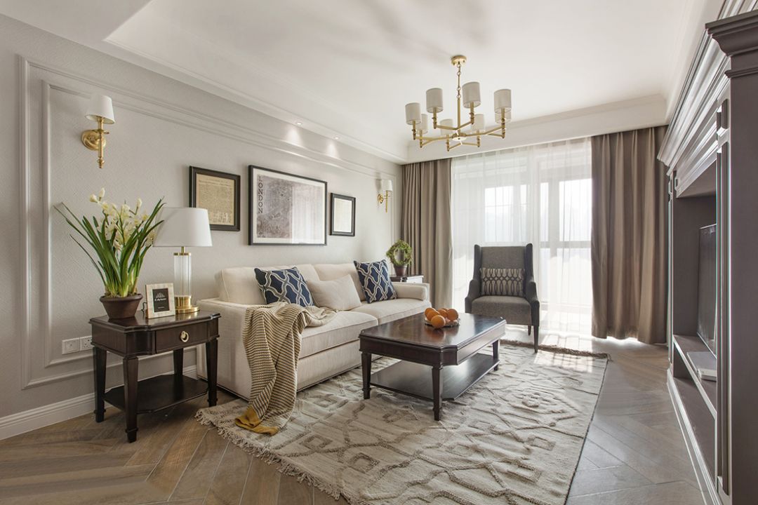 137㎡现代美式风格装修温柔演绎撩人的优雅与浪漫02美式风格