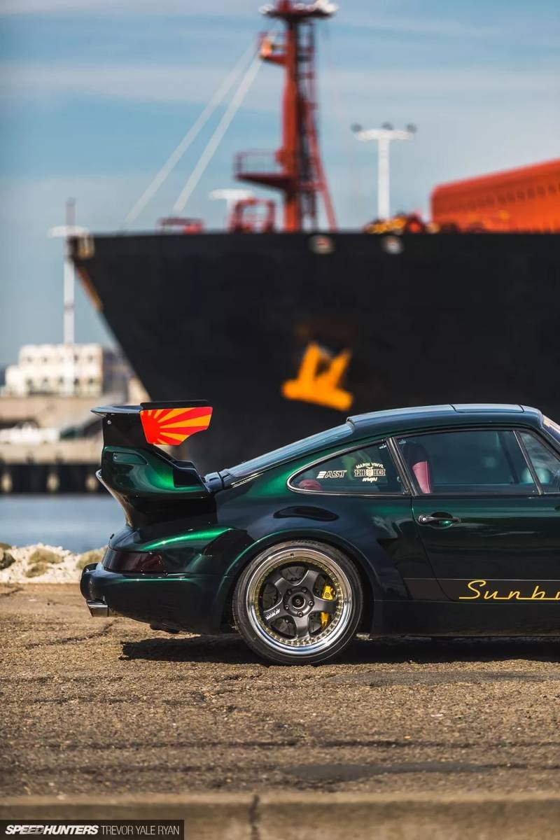 oldschooljdm可遇不可求的sunburst宽体保时捷964turbo