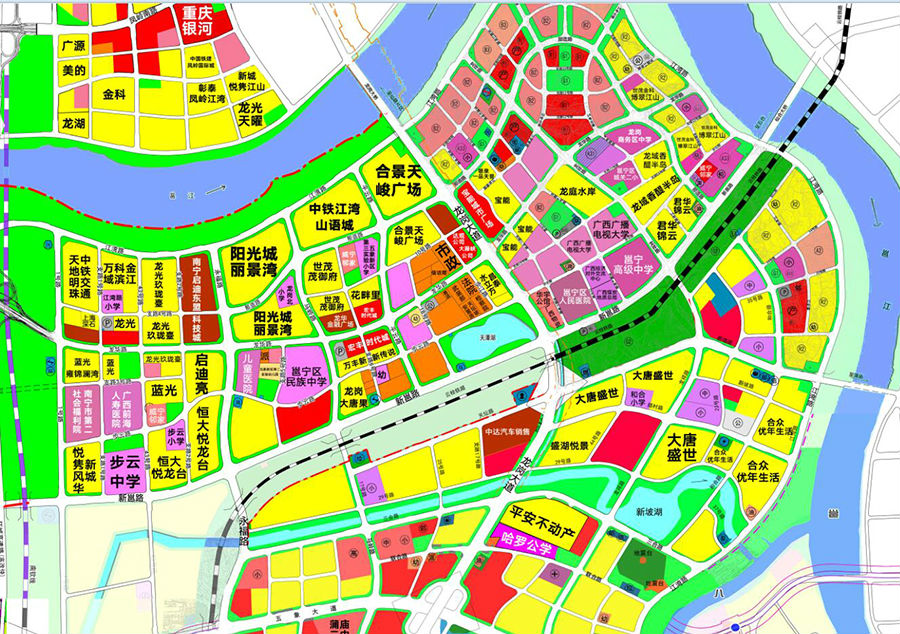 2014年9月17日,《南宁市凤岭北片区控制性详细规划修编》出台,总体