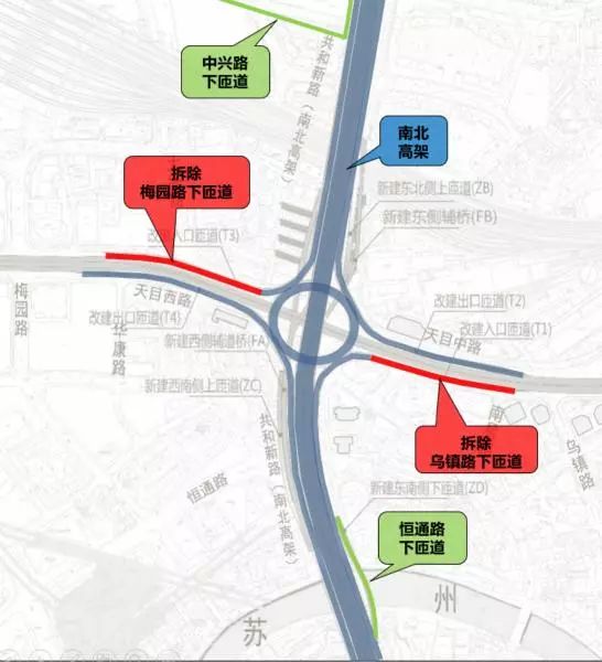 看上海天目路立交附近有座桥在动