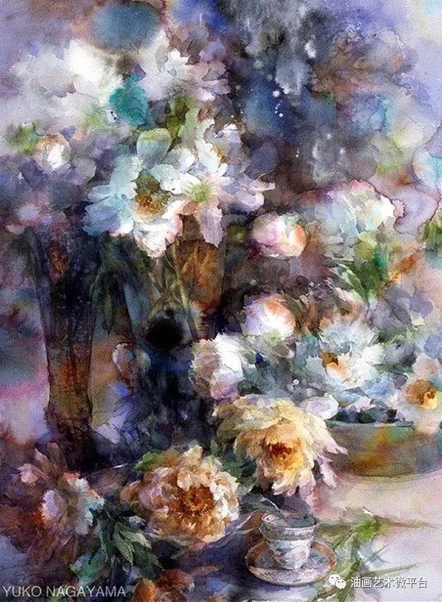 日本女画家永山裕子花卉写生
