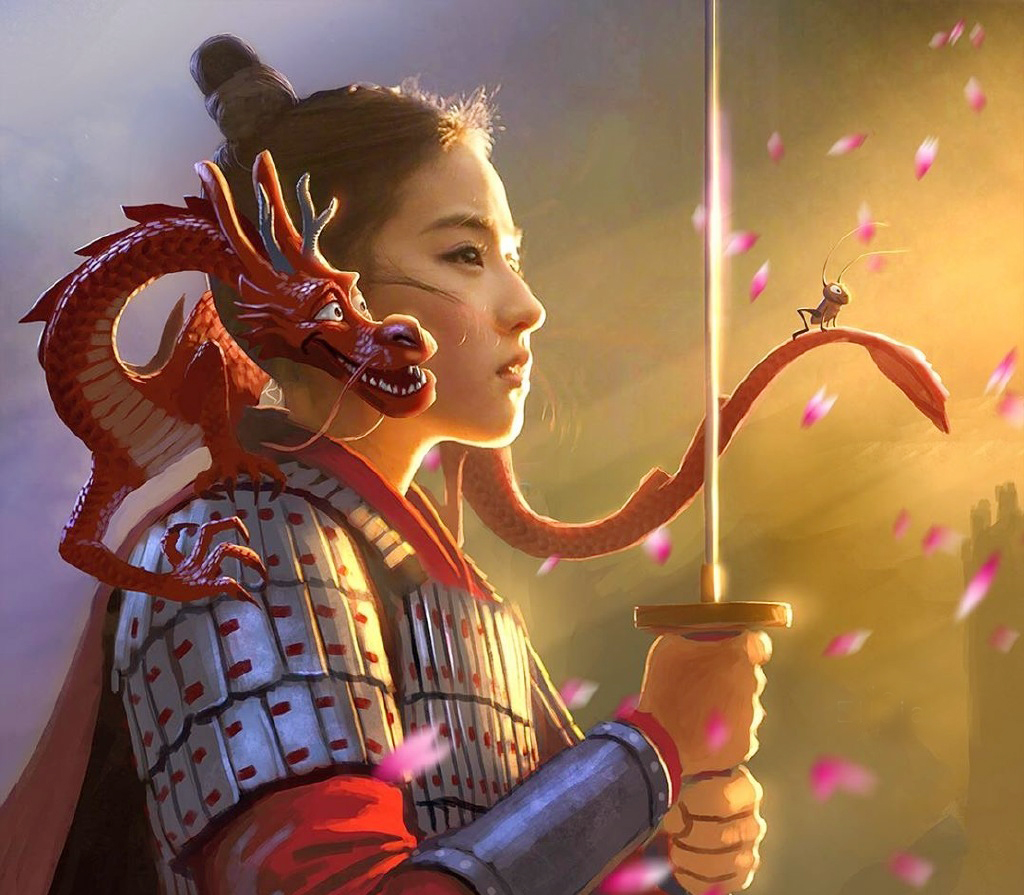 刘亦菲花木兰宝剑半遮面好酷女侠上线网友配上真龙更棒