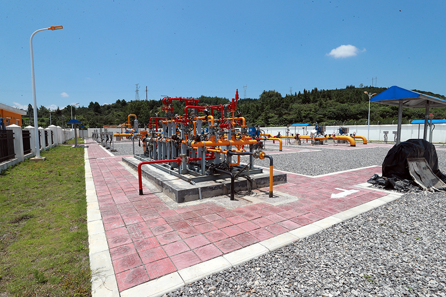 花垣县天然气长输管网分输站.