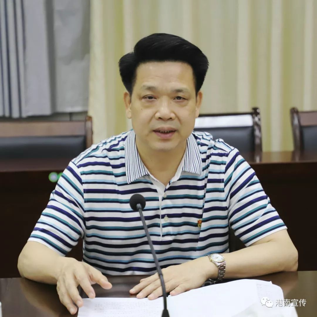 潘汉胜到港南区督导非洲猪瘟防控工作